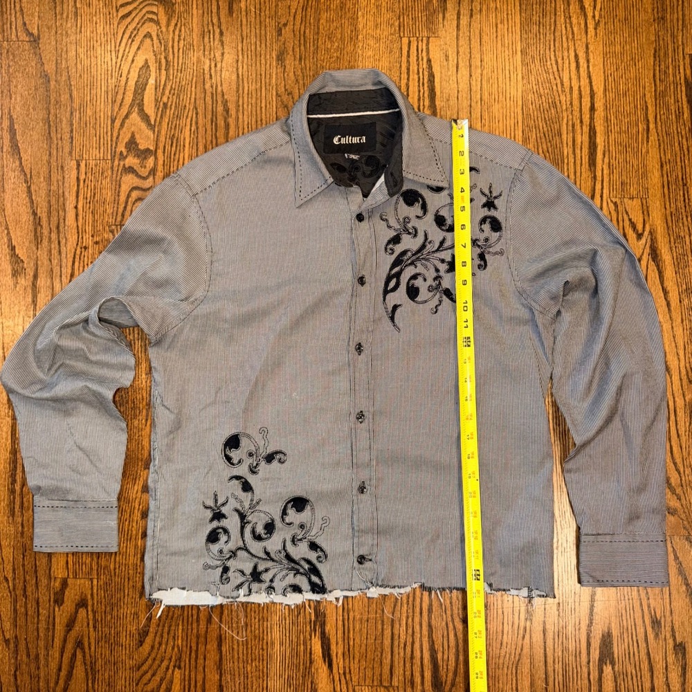 Mixed Brand Custom Cropped Tops Bundle 9pc Flannel Hoodie Button Down Mens M/L - Picture 2 of 11